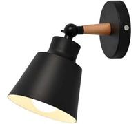 HQHYGM Adjustable Angle Metal Wall Light - Matte Black Finish Socket Wall Lamp with 5-8m² Coverage Suitable for Bedroom & Reading Room