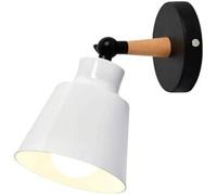 HQHYGM Adjustable Angle Metal Wall Light - Matte Black Finish Socket Wall Lamp with 5-8m² Coverage Suitable for Bedroom & Reading Room