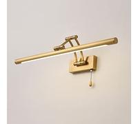 HQHYGM Adjustable Copper Bathroom Vanity Light with Pull Chain Switch Frame Wall Toilet Lamp Washroom Mirror Front Lights