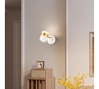 HQHYGM Adjustable Iron Art Wall Lamp - Warm White Light Versatile Downlight for Various Spaces (4.7x6.3in)