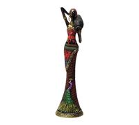 HQHYGM African Figurine Handmade Statues and Sculptures Vintage Craft Women Statue Unique for Book Shelf Desktop Living Room Bedside, Style B
