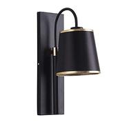 HQHYGM American Industrial Style Loft Bedside Wall Lamp Linen Lampshade Creative Art Horn Wall Light Coffee Shop Bathroom Decoration Wall Sconces Fixtures