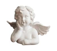 HQHYGM Angel Statue Cherub Figurine Memorial Nordic Collection White Desktop Ornament Sculpture for Home Decor Indoor Outdoor