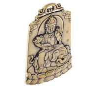 HQHYGM Antique Brass Buddha Keychain Pendant - Vintage Metal Buddhist Amulet Charm Feng Shui Lucky Symbol Ornament