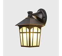 HQHYGM Antique Lantern Waterproof Lamp Retro Outdoor Light Aluminum Porch Lights Mount with Glass Garden Garage Patio Doorway Wall Sconces
