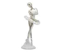 HQHYGM Ballerina Desktop Ornament Creative Dancing Girl Figurine Art Sculpture for Bedroom Fireplace Office Entrance, A