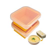 HQHYGM Bangp Bandeja de Silicona para Recipiente de Alimentos para una Taza y Bandeja para congelador de Sopa de Dos Tazas con Tapa, moldes Grandes para Cubitos de Hielo para almacenar Caldo, Salsa,