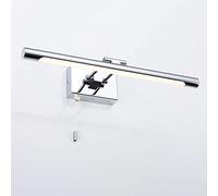 HQHYGM Bathroom Lights Chrome Vanity Cabinet Lamp with Pull Cord Wall Toilet Lamps Bath Front Light Fitting Above Mirror Frame