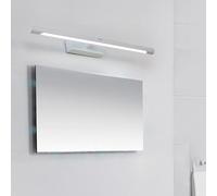 HQHYGM Bathroom Long Wall Lamp Vintage Waterproof Mirror Wall Acrylic Iron Industrial Interior Wall Light Minimalist Linear for Vanity Bedroom Living Room (56cm B White Light)