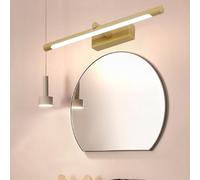 HQHYGM Bathroom Long Wall Lamp Vintage Waterproof Mirror Wall Acrylic Iron Industrial Interior Wall Light Minimalist Linear for Vanity Bedroom Living Room (46cm C Neutral Light)