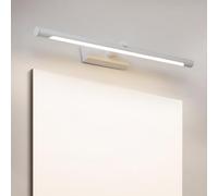 HQHYGM Bathroom Long Wall Lamp Vintage Waterproof Mirror Wall Acrylic Iron Industrial Interior Wall Light Minimalist Linear for Vanity Bedroom Living Room (56cm B Neutral Light)