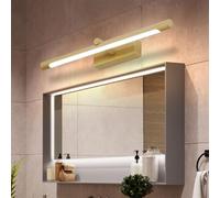 HQHYGM Bathroom Long Wall Lamp Vintage Waterproof Mirror Wall Acrylic Iron Industrial Interior Wall Light Minimalist Linear for Vanity Bedroom Living Room (56cm C Warm Light)