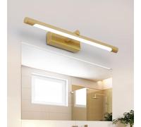 HQHYGM Bathroom Long Wall Lamp Vintage Waterproof Mirror Wall Acrylic Iron Industrial Interior Wall Light Minimalist Linear for Vanity Bedroom Living Room (46cm C White Light)