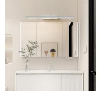 HQHYGM Bathroom Mirror Wall Light 240°+180° Rotatable Wall Lamp with Waterproof Wall Iron Acrylic Minimalist Long Decorative for Living Room Bedroom Kitchen (100cm White Neutral Light)