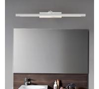 HQHYGM Bathroom Mirror Wall Light 240°+180° Rotatable Wall Lamp with Waterproof Wall Iron Acrylic Minimalist Long Decorative for Living Room Bedroom Kitchen (100cm White White Light)