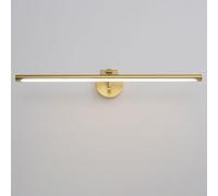 HQHYGM Bathroom Vanity Light Brass Mirror Cabinet Lamp Frame Linear Vanity Wall 270° Rotation Mirror Front Lamp 3 Color Mode Gallery Lights