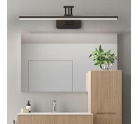 HQHYGM Bathroom Wall Light 180° Rotatable Wall Lamp 3000K/4000K/6000K 3 Color Temperature Wall Vanity Light Fixture Cabinet Wall Lights Hotel Indoor Bedside (Black White Light 100cm)