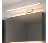 HQHYGM Bathroom Wall Light 180° Rotatable Wall Lamp 3000K/4000K/6000K 3 Color Temperature Wall Vanity Light Fixture Cabinet Wall Lights Hotel Indoor Bedside (White Warm Light 50cm)