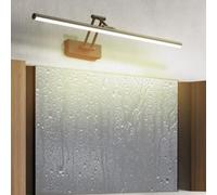 HQHYGM Bathroom Wall Light 180° Rotatable Wall Lamp 3000K/4000K/6000K 3 Color Temperature Wall Vanity Light Fixture Cabinet Wall Lights Hotel Indoor Bedside (Black Neutral Light 70cm)