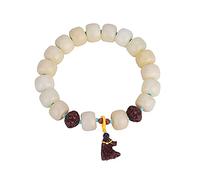 HQHYGM Bead,Buddhist Rosary, Tibetan Buddhist Prayer Beads White Jade Bodhi Root Hand String Bodhi Buddha Beads Rosary Beads for Men and Women with A Single Ring Bracelet