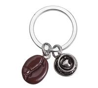 HQHYGM Bean Coffee Cup Car Keyring Handbag Decorations Charm Pendant for Children Women Men