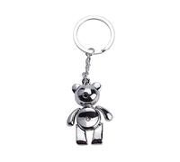 HQHYGM Bear Keychain Metal Bear Pendant Keyfob Creative Keychain for Car Keys Cute Keyring Chain for Purse Bag Decoration