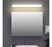 HQHYGM Bedroom Wall Lamp Long Mirror Waterproof Wall Sconces Black Silver Minimalist Rectangular Wall Aluminum Indoor for Living Room Office Vanity (40cm Black Neutral Light)