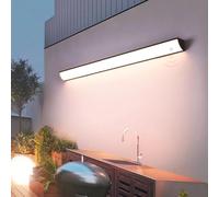 HQHYGM Black Long Strip Wall Light with Motion Sensor Aluminum Wall Lamp Exterior IP65 3000K/4500K/6000K Interior Wall Sconces Indoor Rainproof Acrylic for Villa Yard