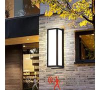 HQHYGM Black Outdoor Wall Lights with Motion Sensor Garden Wall Lamp Mains Powered Waterproof IP65 Exterior Indoor Wall Sconces 20W Aluminum Outside Wall Spotlights for Terrace Balcony (Warm White