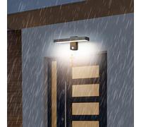 HQHYGM Black Outside Wall Lamp with Motion Sensor Wall IP65 Waterproof Wall ° Rotatable Aluminium Minimalist Rectangular for Garden Terrace Corridor (50cm White Light)