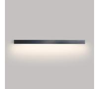 HQHYGM Black Wall Lamp Linear Strip Wall Light Fixture Long Wall Mount Fixture Minimalist Wall Sconces Indoor Wall Wash Lights for Living Room Bedroom Hallway/4000K/100Cm