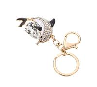 HQHYGM Bling Accessories Women Women's Backpack Purse Keyrings for Car Keys Bag Charm Valentine s Day Gift Crystal Rhinestone Dolphin Keychain