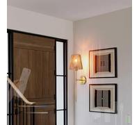 HQHYGM Boho Wall Light Indoor Battery Operated Wall Lamp with Remote Control Dimming Wall Rechargeable Wall Rattan for Bedroom Living Room Hallway (Copper 1 Pack)