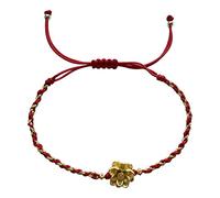 HQHYGM Bracelet 925 Sterling Silver Gold Plated Pendant Bracelet Colorful Rope Bracelet Red Rope Bracelet Lucky Bracelet Birthday Gift,Adjustable