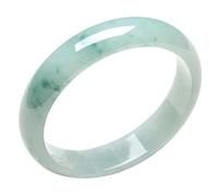 HQHYGM Bracelets, Jade Bangle Bracelet for Women, Genuine Green Floating Flowers Jadeite Bangle Jewelry(56mm)
