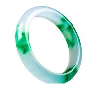 HQHYGM Bracelets,Jade Bangle Bracelet for Women, Green Floating Flowers Quartzite Jade Bangle Jewelry(58mm)