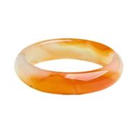 HQHYGM Bracelets, Orange Jade Bracelet, Jade Bangle Bracelet for Women Good Luck Bracelet(54mm)