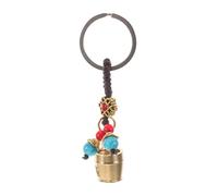 HQHYGM Brass Bucket Keychain Pendant Versatile Key Holder and Bag Charm for Home Office School Stylish Loop Accessory