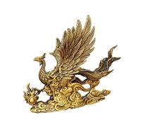 HQHYGM Brass Sculpture Animal Figurine Housewarming Gift Handcrafted Ornament Chinese Statue for Home Office Bedroom