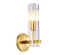 HQHYGM Brass Wall Sconces Fitting Glass Wall Mounted Lamp Wall Light Fixture Indoor Copper Headboard Lamps Headboard Lights for Living Room Bedroom Bedside
