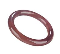 HQHYGM Brazalete de ágata roja Natural, Pulsera de Jade Natural, Pulsera Genuina para Mujer, Regalo de cumpleaños para la Madre, Piedra de la Suerte Que representa Buenas bendiciones, con un Embalaje