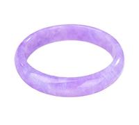 HQHYGM Brazalete de Jade Birmano Natural para Mujer, joyería auténtica de jadeíta púrpura/Verde con Caja de Regalo y Certificado (Color: Morado, tamaño: 2.520 in)