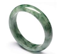 HQHYGM Brazalete de Jade Flor Flotante Piedra Natural Verde Feng Shui Pulsera de Jade para Mujer