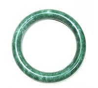 HQHYGM Brazalete de Jade Natural, Pulsera de Barra Redonda para Mujeres y niñas, Pulseras de Jade de Mano de Estilo Chino Retro clásico con Certificado y Caja de Regalo (Color: Verde, tamaño: 54-55