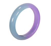 HQHYGM Brazalete de Jade Natural, Pulsera de Jade Verde Claro, Pulsera de Jade, Pulsera de Jade Redonda para Mujer, trae Buena Suerte, con joyero (tamaño: 56 mm)