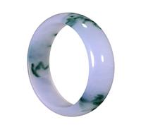 HQHYGM Brazalete de Jade para Pulsera de Jade Natural Pulsera de Jade con Flor de Hielo Caja de Regalo (Color: Blanco, Tamaño: 59 mm)