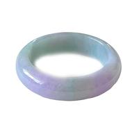 HQHYGM Brazalete de Jade, Pulsera de Barra Plana Violeta, Pulsera de jadeíta para Mujer, joyero de Regalo con Certificado, versátil para Cada Fiesta Mujer (tamaño: