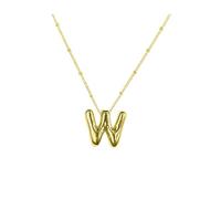 HQHYGM Bubble Necklace For Women and Girls, Delicate Bubble Letter Pendant Accessories R S T U V W X Y Z English Letter Initials Pendant Necklace, Bubble Letter Initial Necklace For Men