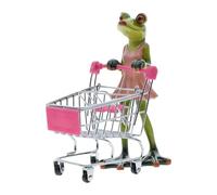 HQHYGM Cart Frog Statue Decorative Figurine Nordic Art Crafts Desktop Ornament Animal Sculpture for Table Centerpiece Office Bedroom