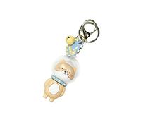 HQHYGM Cartoon Animal Pendant Keychain Creative Preserved Flower Decor Metal and Silicone Material Bag Hanging Charm for Backpacks Key Chain Decoration Keyring Pendant for Girls and